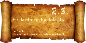 Rottenberg Borbála névjegykártya